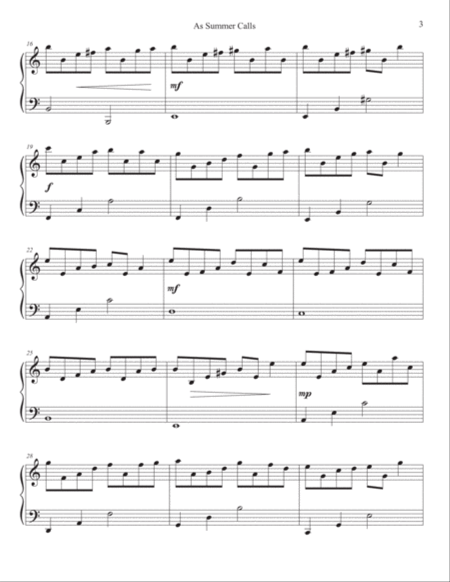 Mysteries of Summer Piano Book Piano Solo scores gallery preview page 3