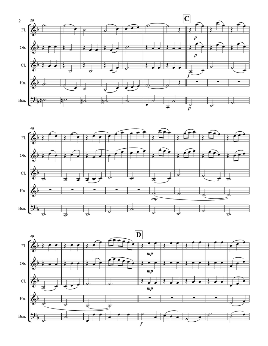 Edelweiss Woodwind Quintet scores gallery preview page 3