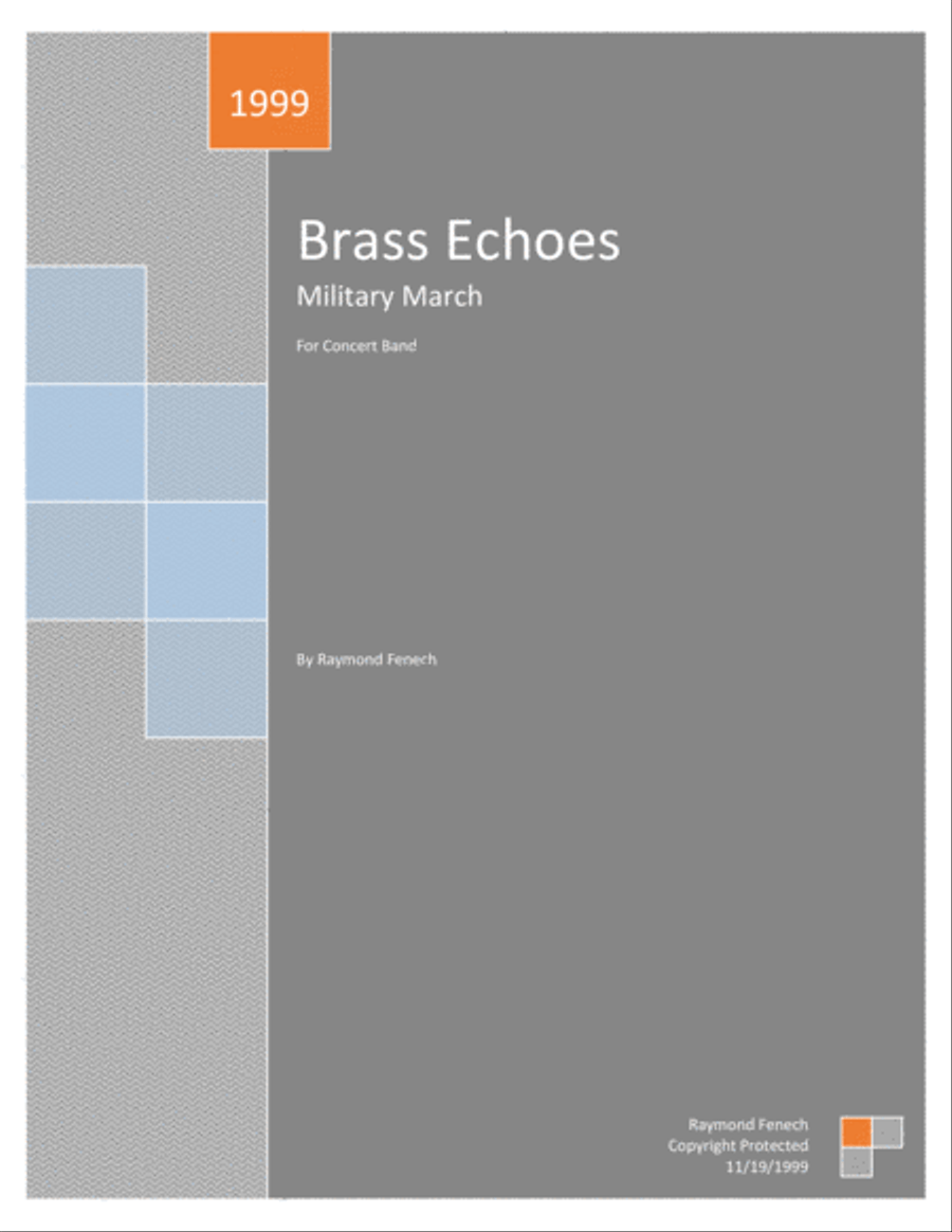 Book cover for Brass Echoes - (Military March) For Pep Band; Concert Band; Marching Band