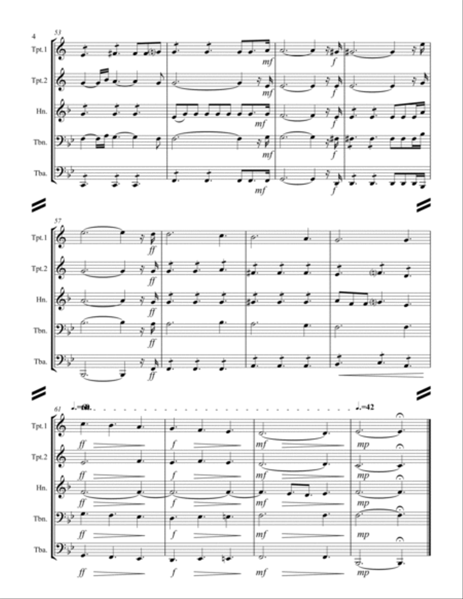 Pilgrim’s Chorus from Tannhäuser (for Brass Quintet) Brass Quintet scores gallery preview page 5
