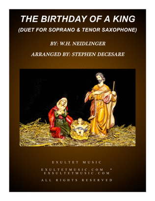 Book cover for The Birthday Of A King (Duet for Soprano and Tenor Saxophone)