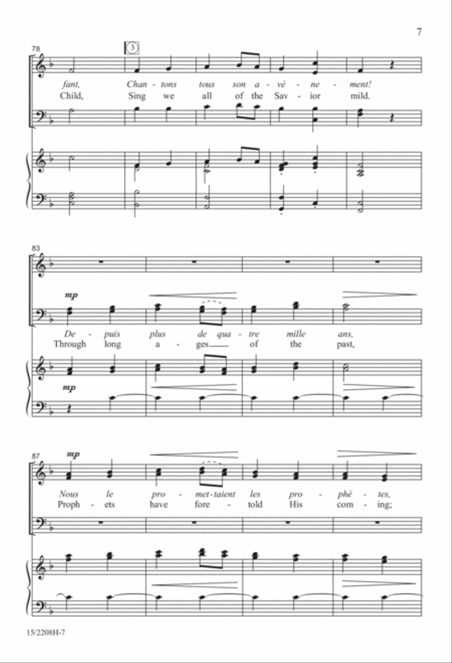 Il Est Né (He Is Born) 4-Part scores gallery preview page 7