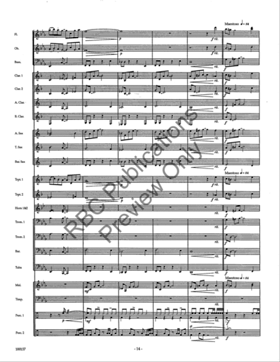 Dakota Morn (Score) Concert Band scores gallery preview page 16