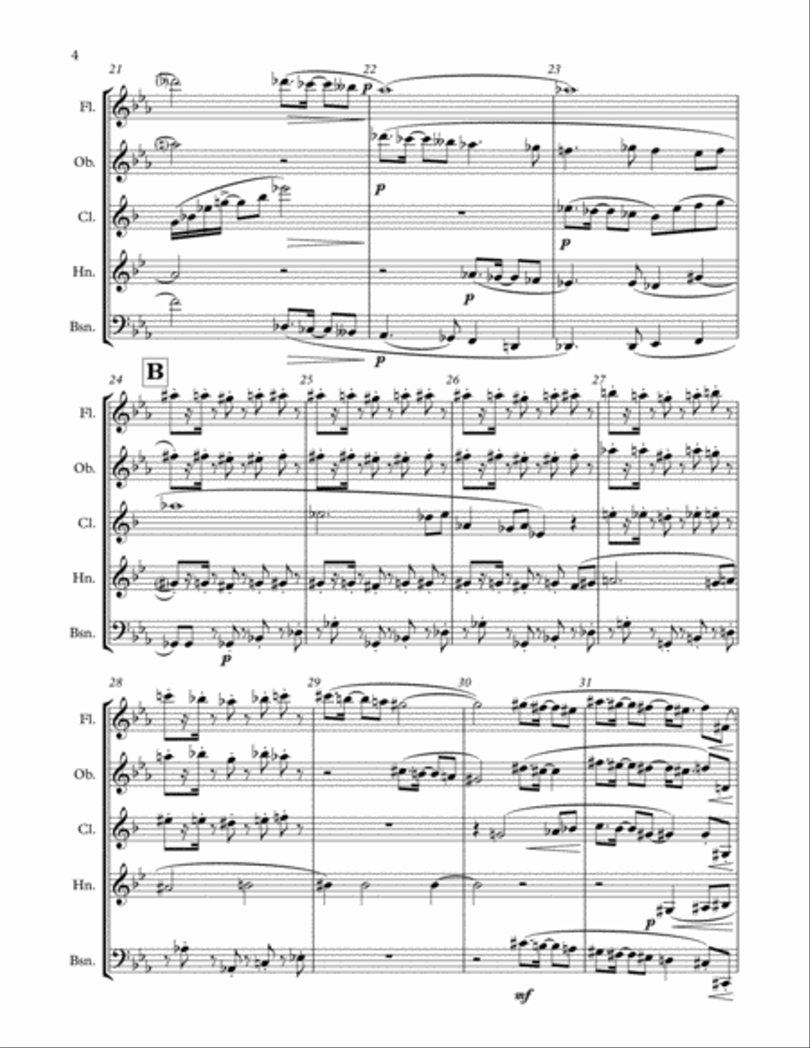 Salsa Picante al Lado Woodwind Quintet scores gallery preview page 4