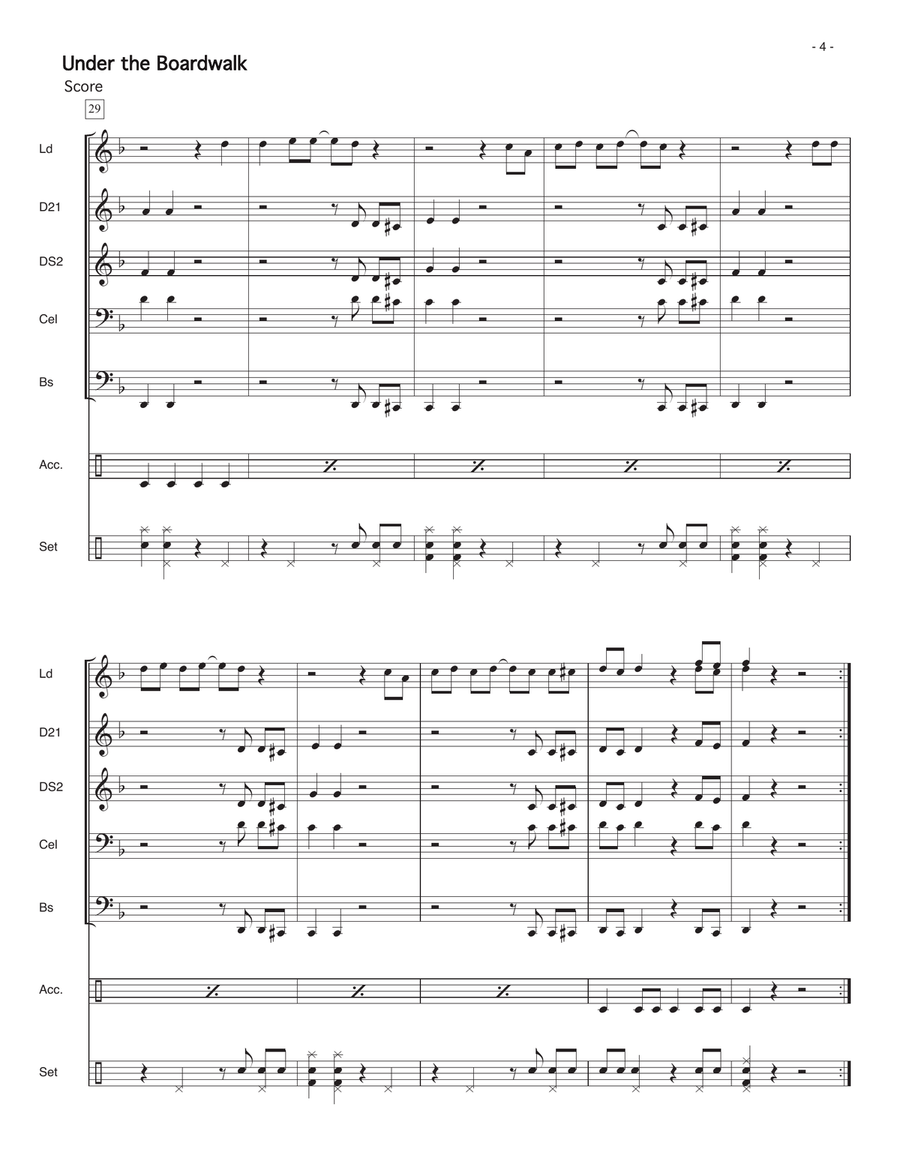Under The Boardwalk Steel Drum Band scores gallery preview page 4
