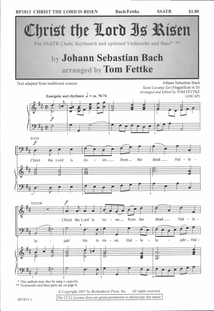 Christ the Lord Is Risen 4-Part scores gallery preview page 2