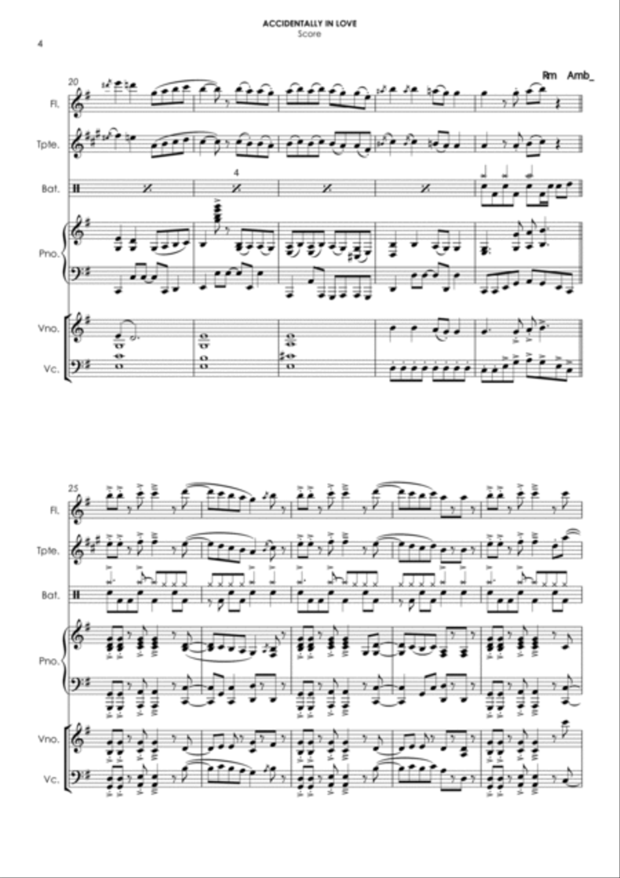 Accidentally In Love Small Ensemble scores gallery preview page 4