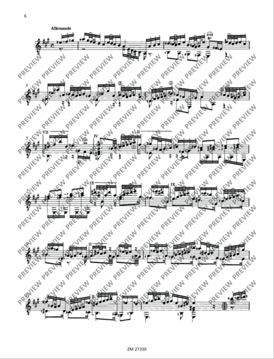 Suite No. 3 Classical Guitar scores gallery preview page 7