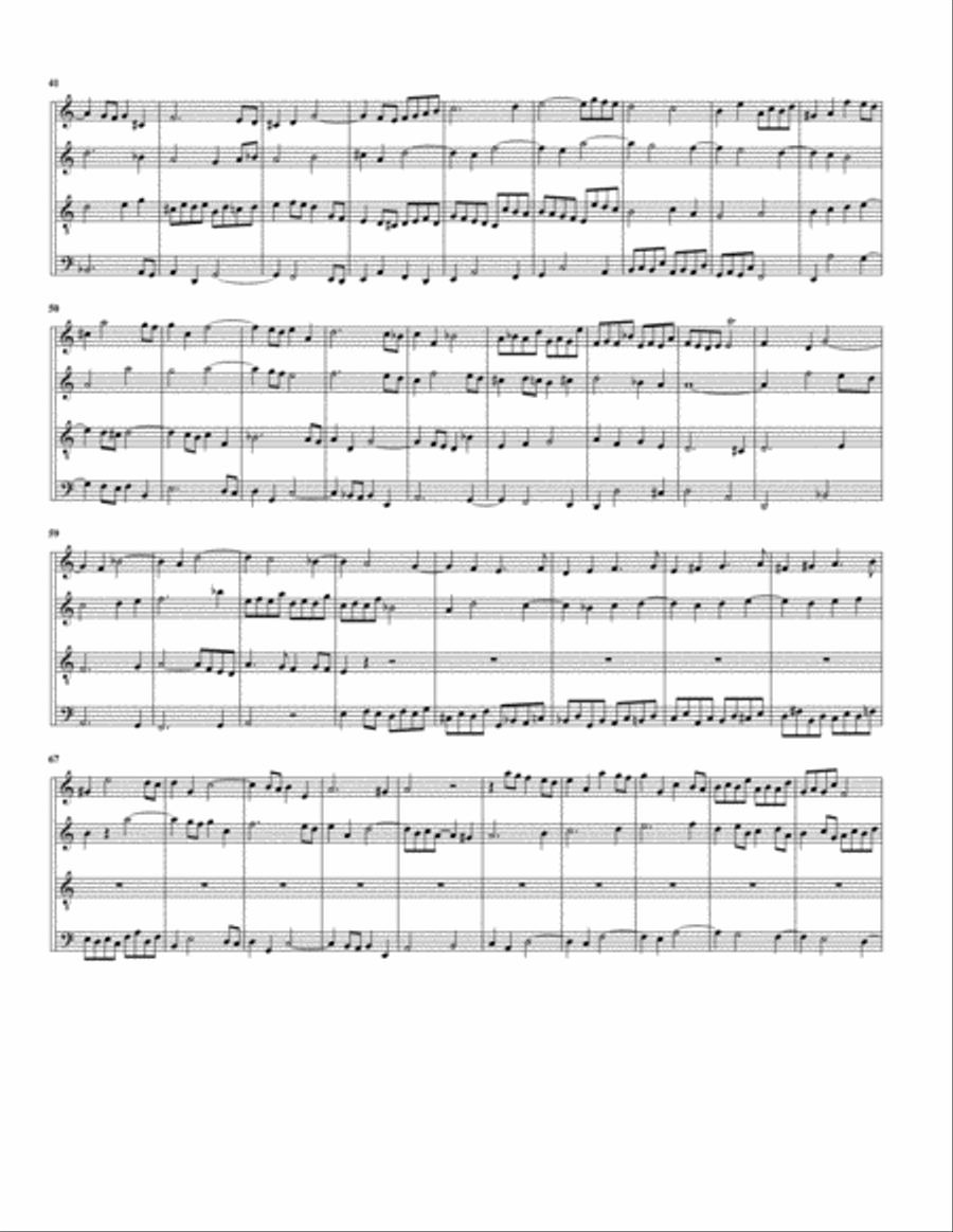 Fugue for organ, BWV 538/II (Arrangement for 4 recorders) Recorder scores gallery preview page 2