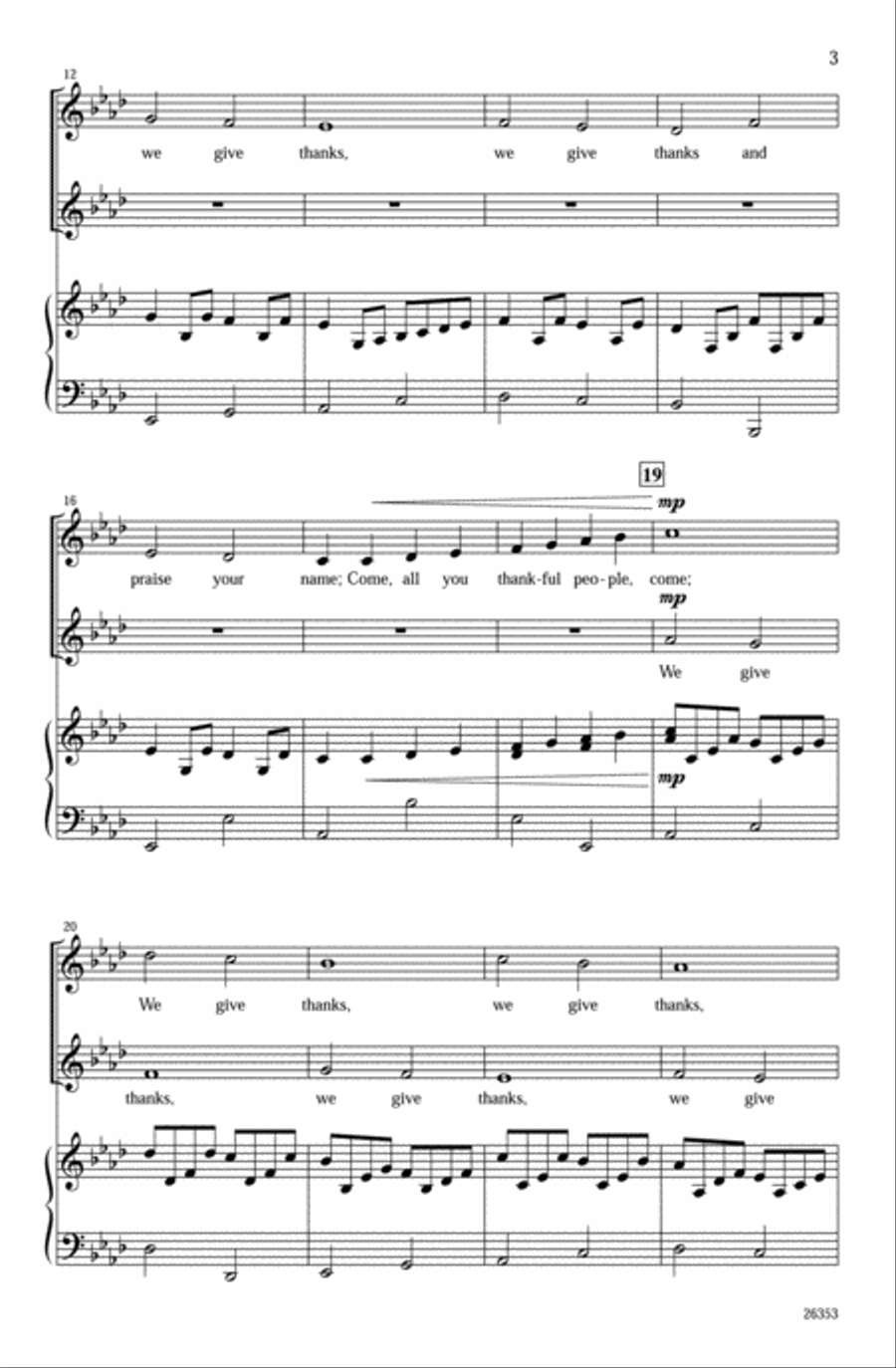 Give Thanks Canon 2-Part scores gallery preview page 3