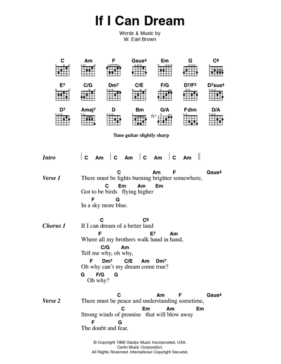If I Can Dream Guitar scores gallery preview page 1