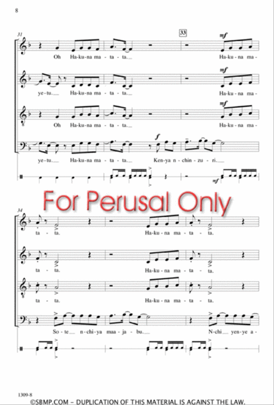 Jambo - SATB Octavo Jambo - SATB Octavo 4-Part scores gallery preview page 7