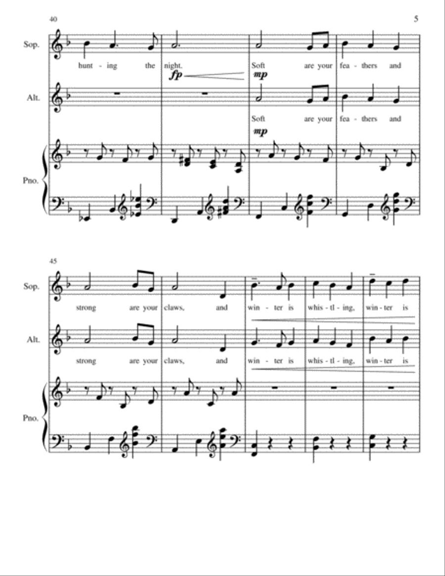 Winter is Whistling (A Winter Solstice Anthem for SA) SA scores gallery preview page 5