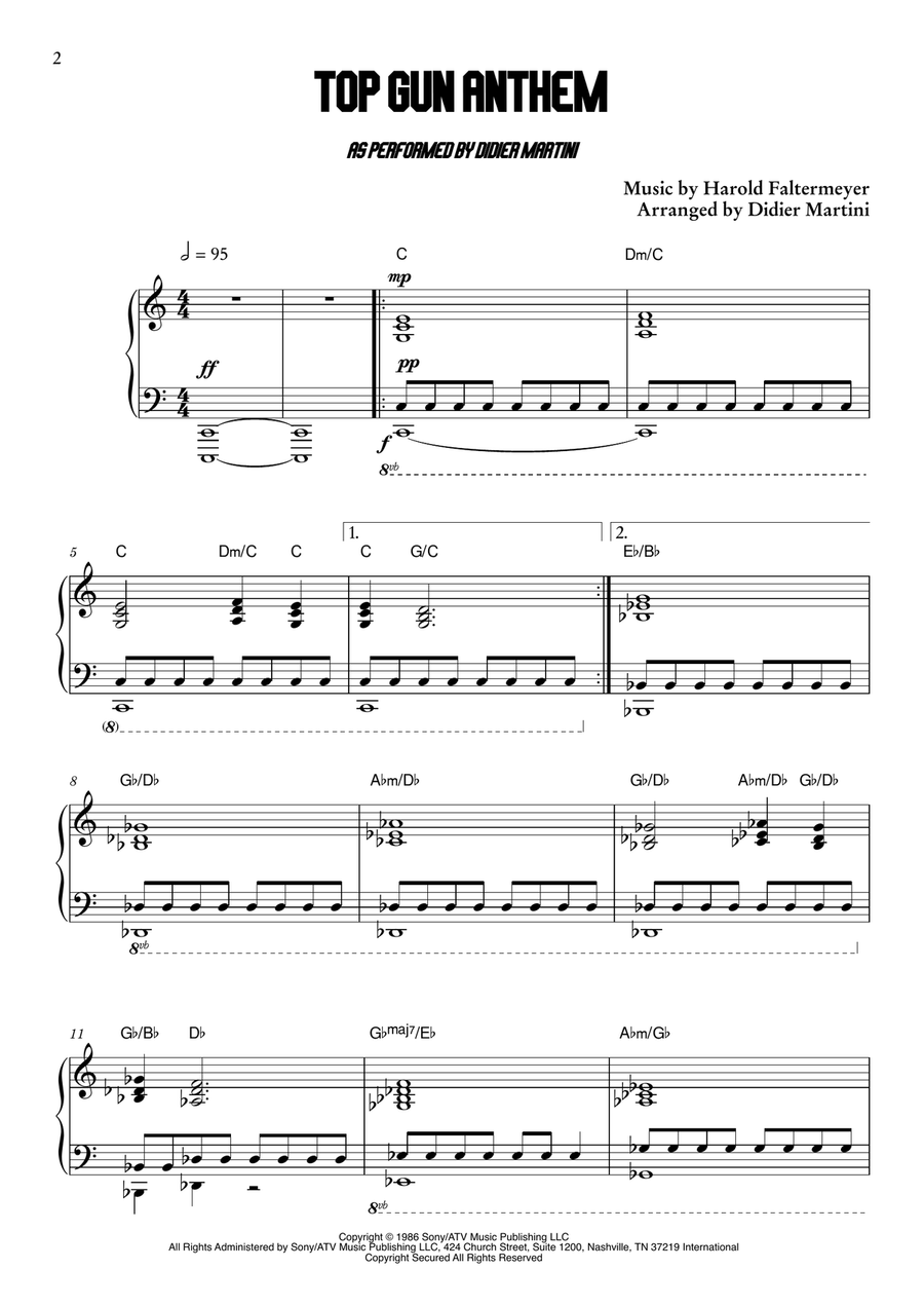 Top Gun Anthem (arr. Igor Pcholkin) Sheet Music | Harold Faltermeyer |  Piano Solo