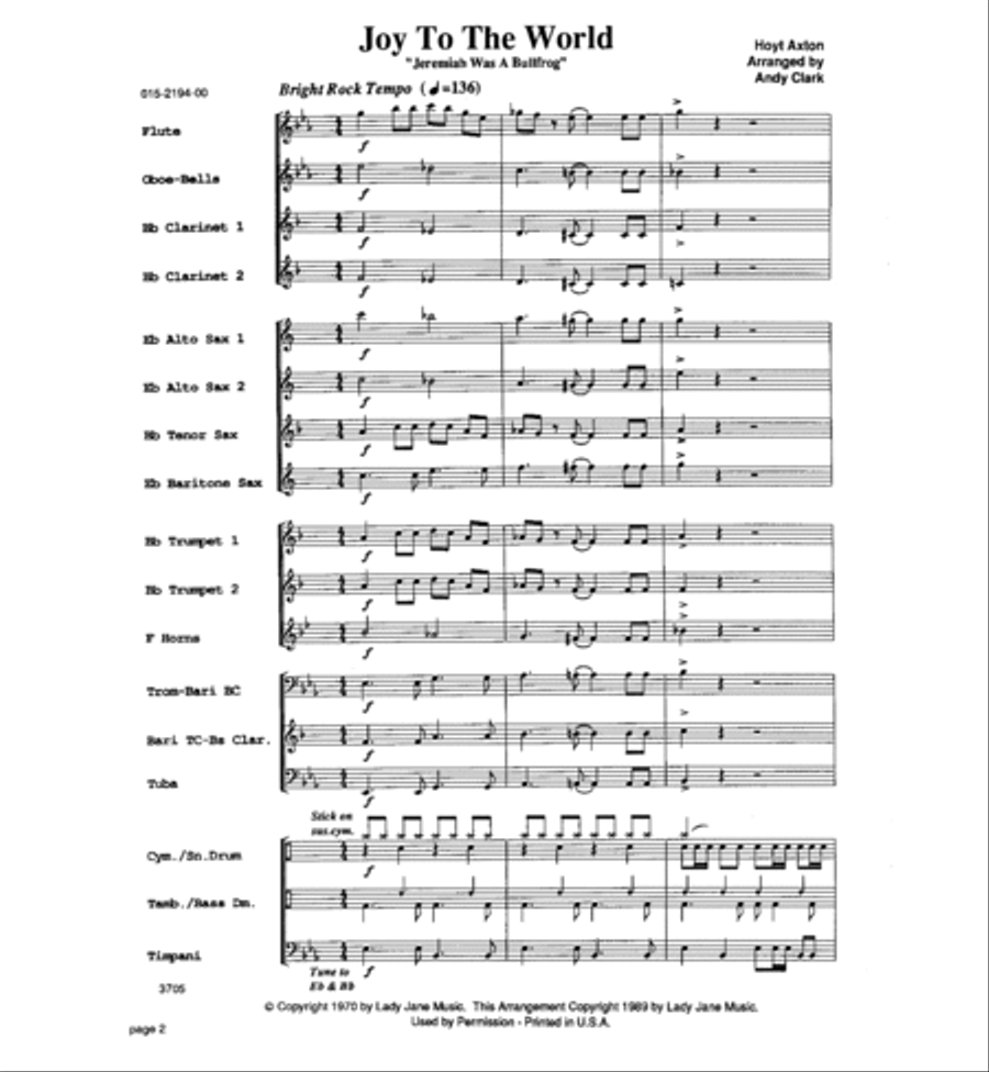 Joy To the World Joy To the World Concert Band scores gallery preview page 3