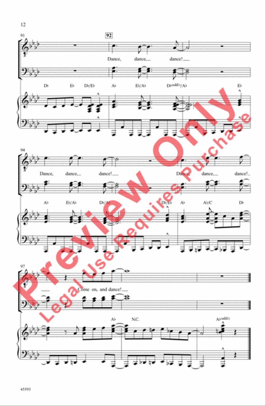 Dance the Night Away Dance the Night Away Men's Choir scores gallery preview page 12