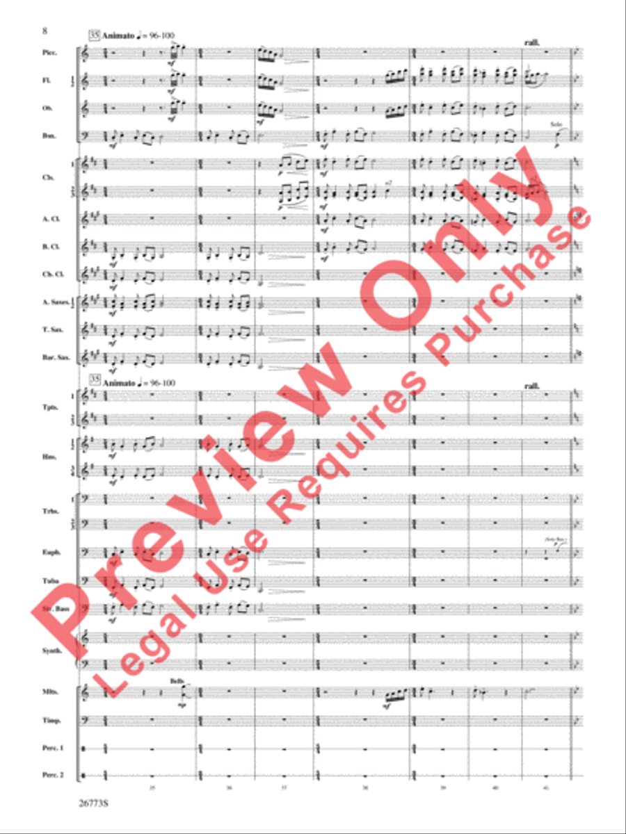 Shannon Falls (Movement 2 from Sea to Sky) Concert Band scores gallery preview page 9
