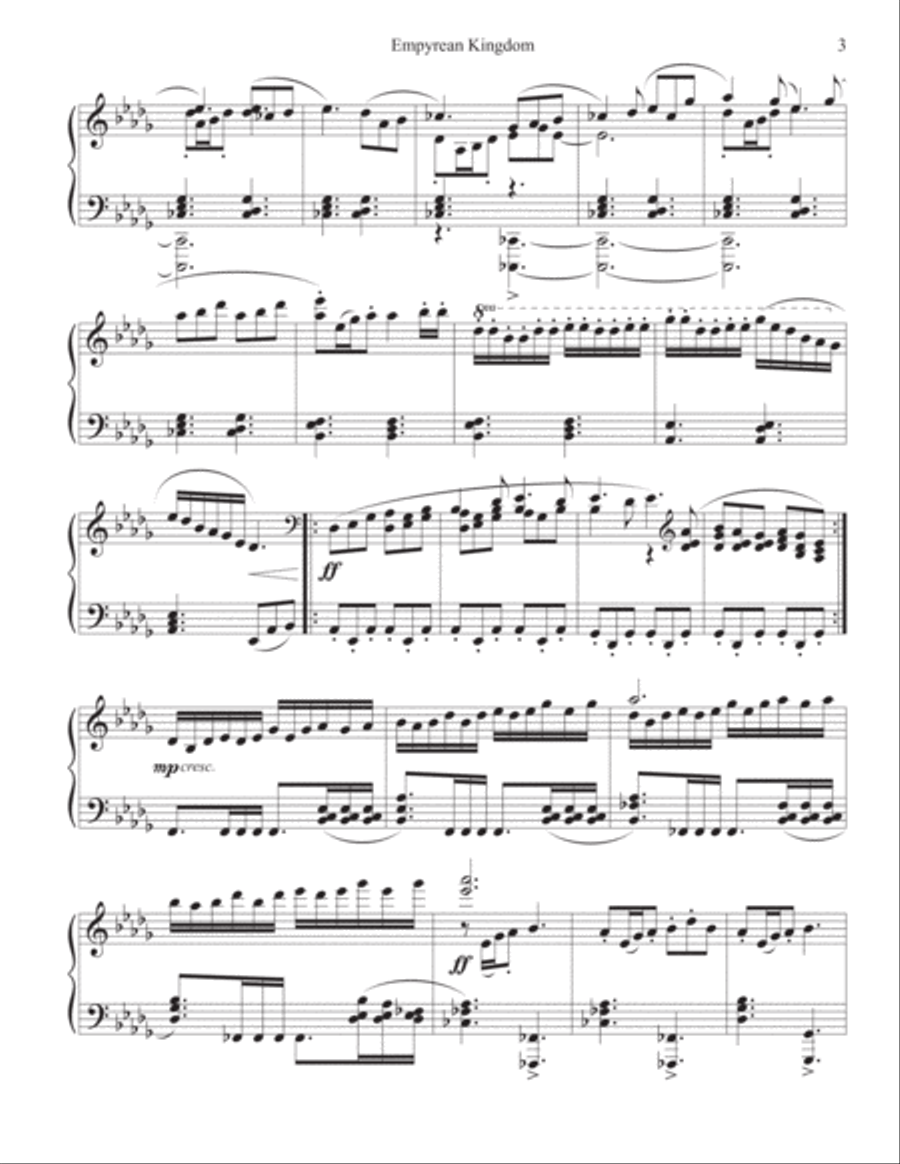 Empyrean Kingdom Empyrean Kingdom Piano Solo scores gallery preview page 3
