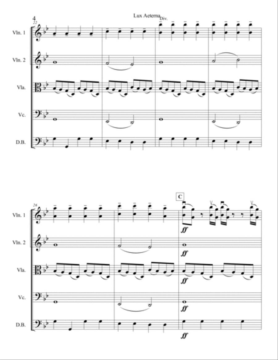 Lux Aeterna Lux Aeterna String Orchestra scores gallery preview page 5