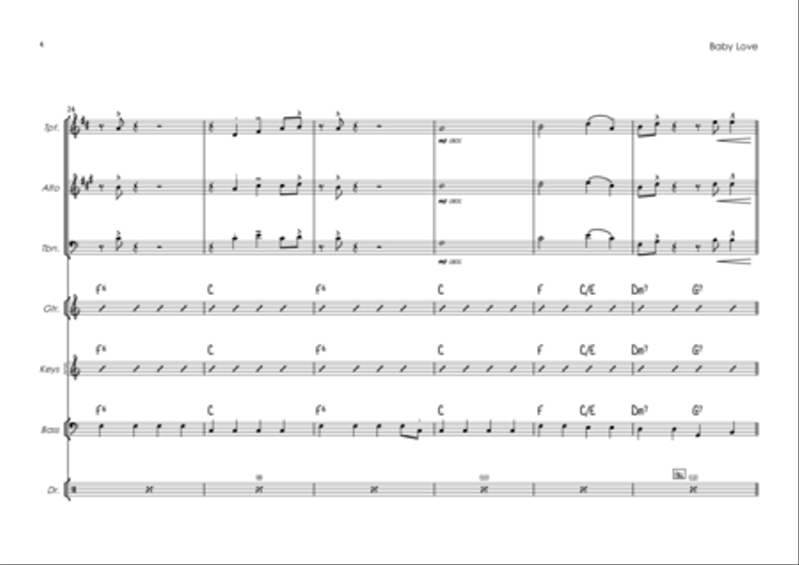 Baby Love Baby Love Jazz Ensemble scores gallery preview page 4