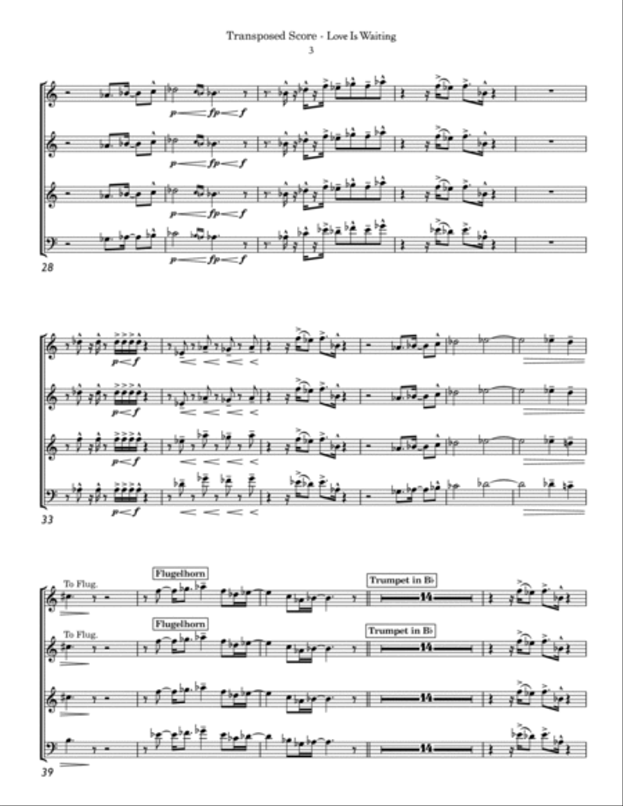 Love Is Waiting Small Ensemble scores gallery preview page 3