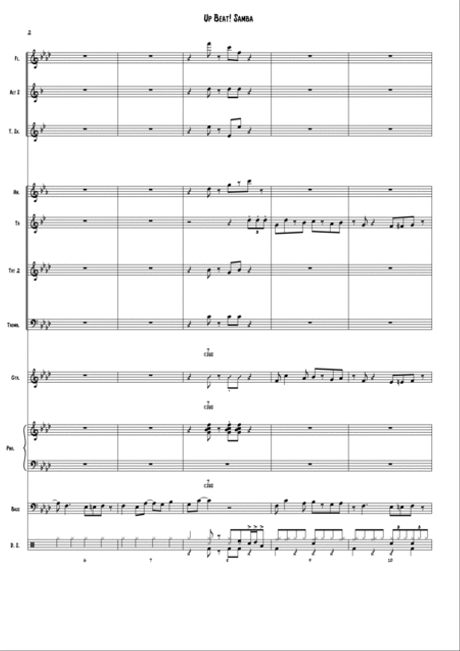 Up Beat! Samba Jazz Ensemble scores gallery preview page 2