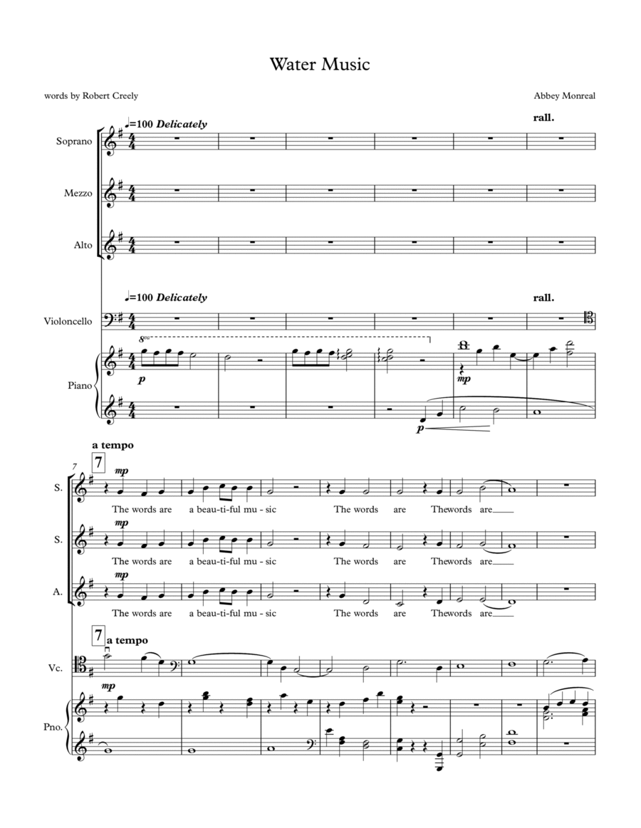 Water Music SSA scores gallery preview page 1
