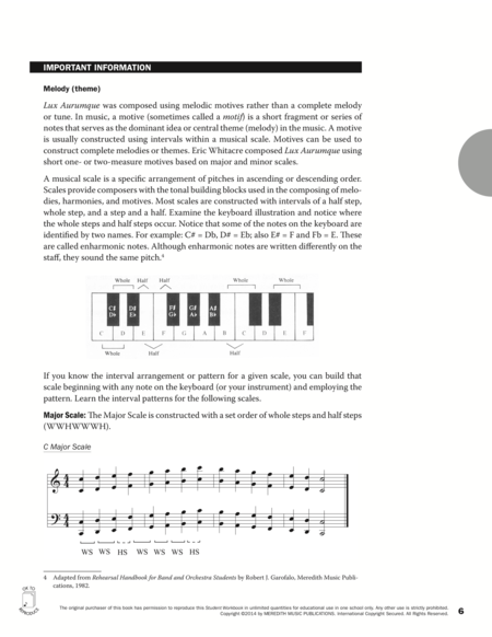 Guides to Band Masterworks, Vol. 4 - Student Workbook - Lux Aurumque