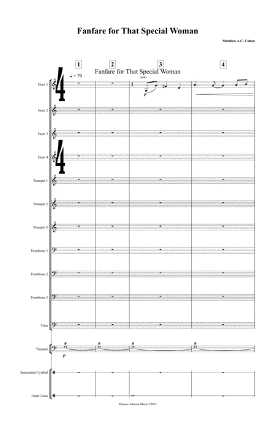 Fanfare for That Special Woman Small Ensemble scores gallery preview page 2