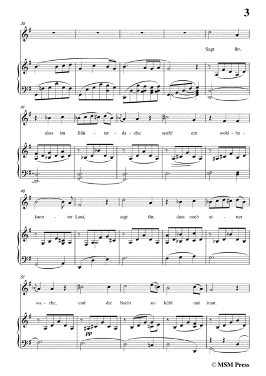 Schubert-Liebeslauschen(The Maiden's Serenade),D.698,in G Major,for Voice&Piano Voice scores gallery preview page 5