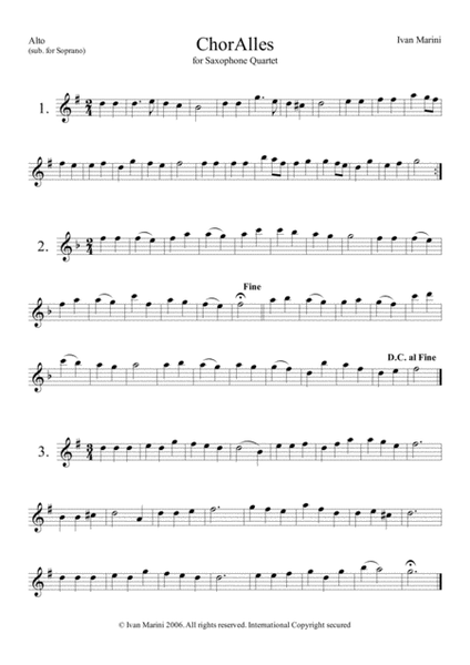 ChorAlles - Easy Chorales for Saxophone Quartet image number null