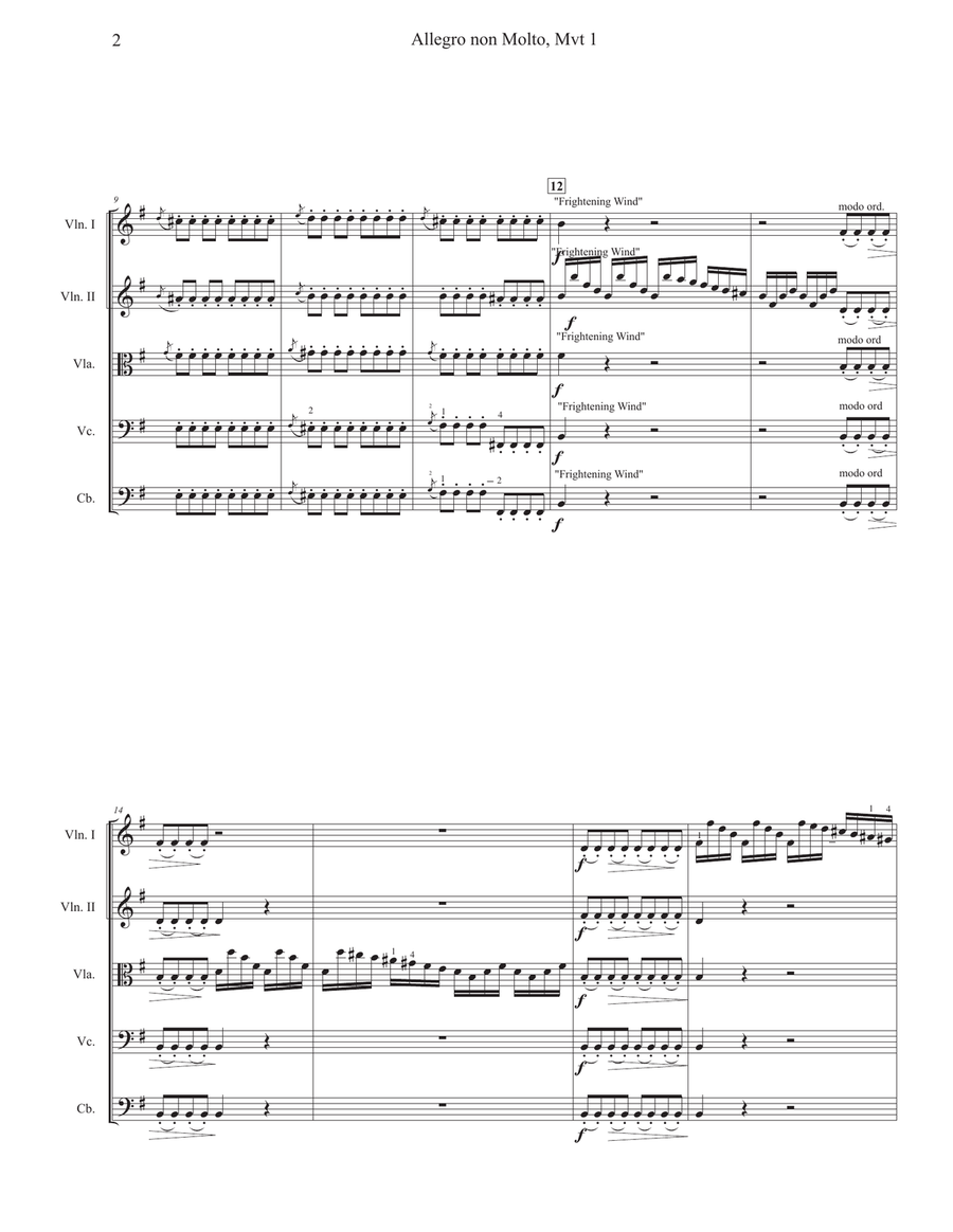 Winter, Movement 1 from Vivaldi's Four Seasons. Grade 3 String Orchestra String Orchestra scores gallery preview page 2