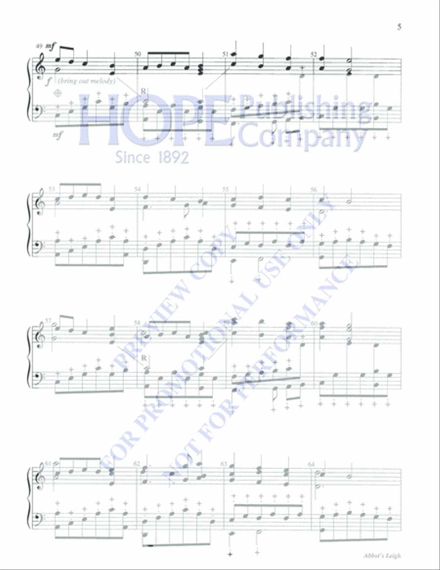 Abbot's Leigh Abbot's Leigh 5-Octaves scores gallery preview page 5