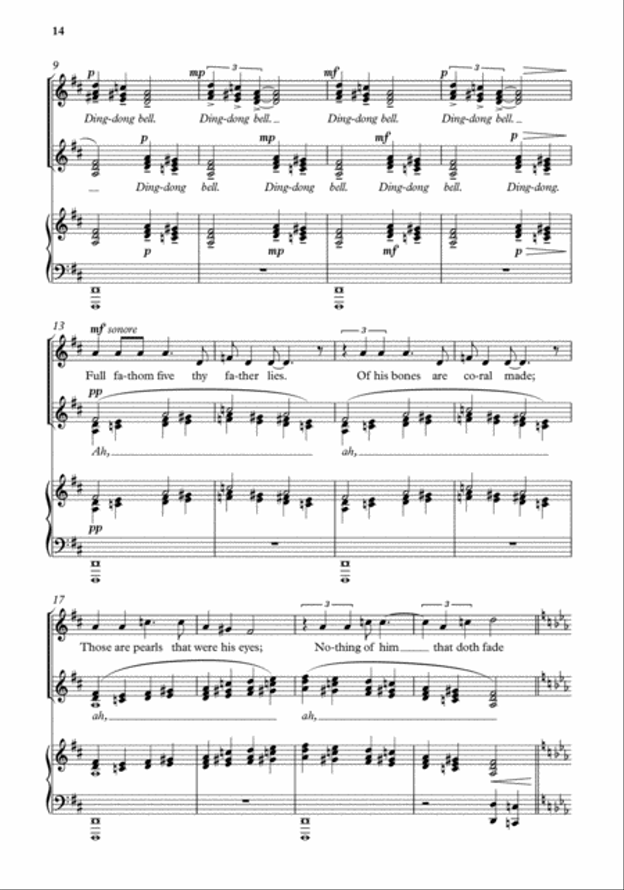 Five Shakespeare Songs 3-Part scores gallery preview page 6