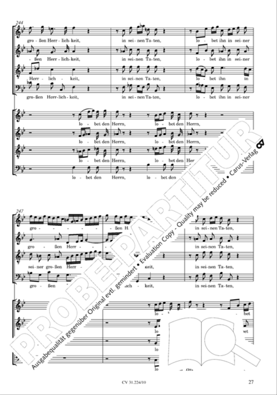 The complete motets (without Bc) Choir scores gallery preview page 34