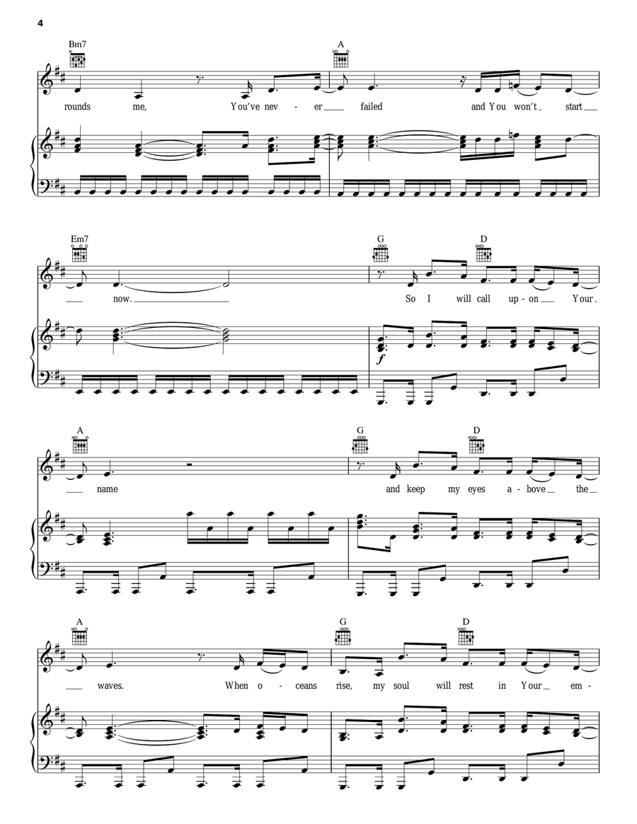 Oceans (Where Feet May Fail) Guitar scores gallery preview page 4