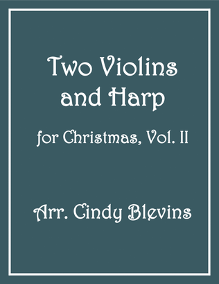 Book cover for Two Violins and Harp for Christmas, Vol. II (12 arrangements)