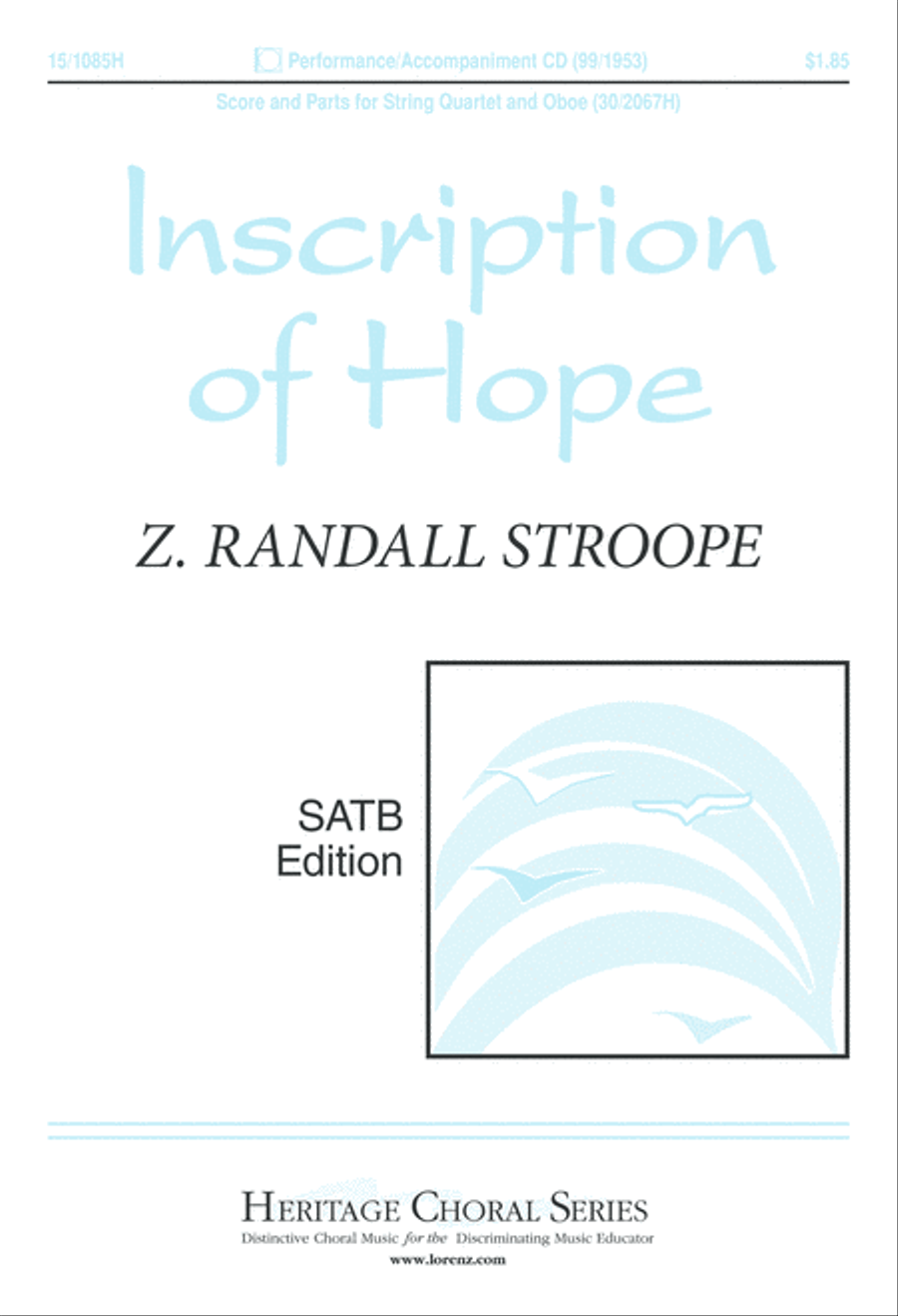 Inscription of Hope 4-Part scores gallery preview page 2