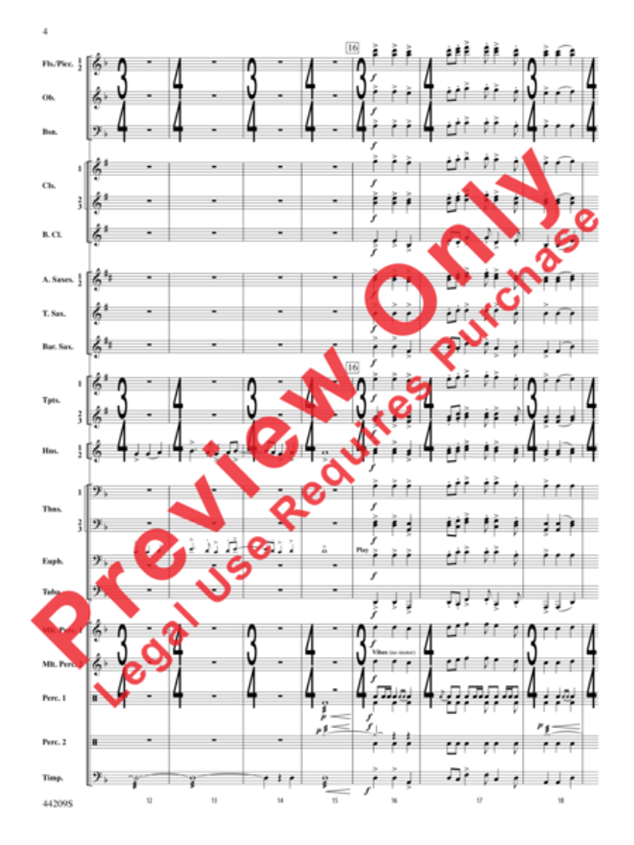Gaudete Concert Band scores gallery preview page 5