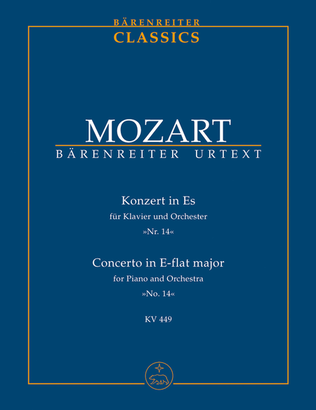 Book cover for Piano Concerto No. 14 E flat major KV 449