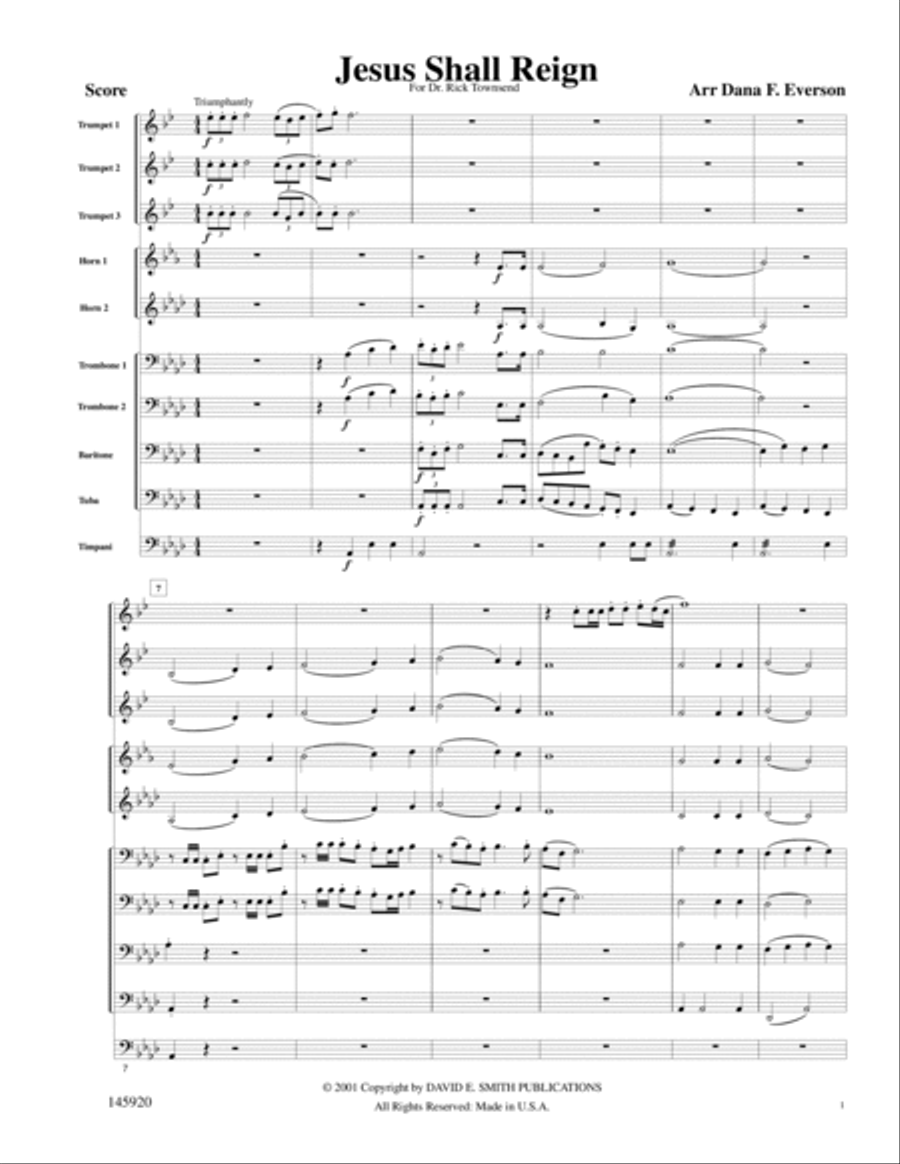 Jesus Shall Reign Jesus Shall Reign Set of Parts scores gallery preview page 2
