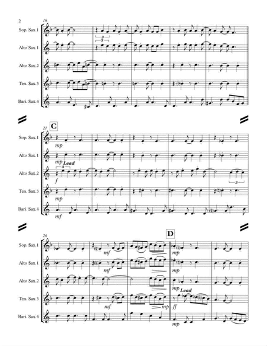 Quiet Nights Of Quiet Stars (Corcovado) Saxophone Quartet scores gallery preview page 3