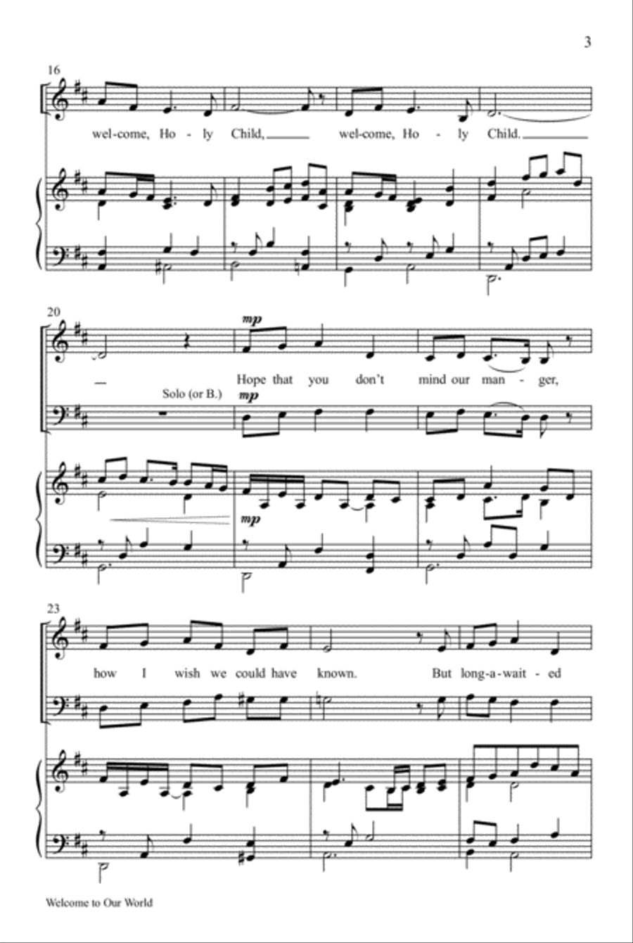 Welcome to Our World 3-Part scores gallery preview page 3