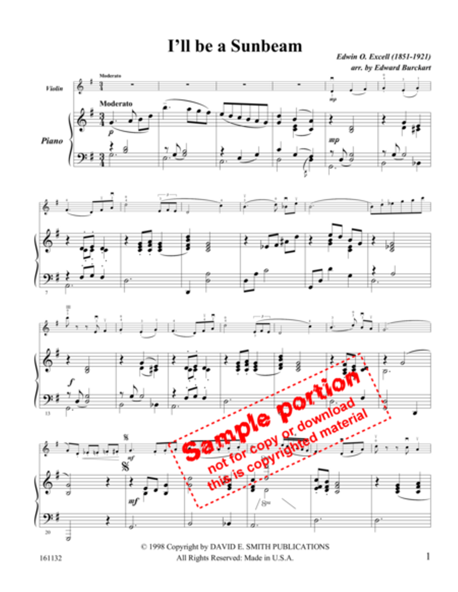 I'll Be A Sunbeam I'll Be A Sunbeam Violin Solo scores gallery preview page 2