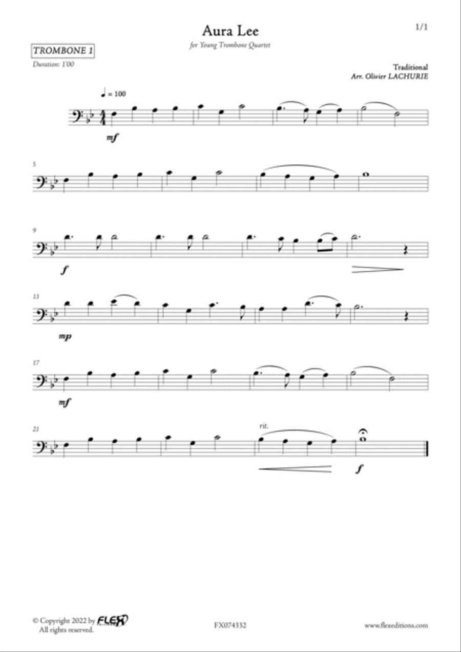 Aure Lee Trombone scores gallery preview page 3