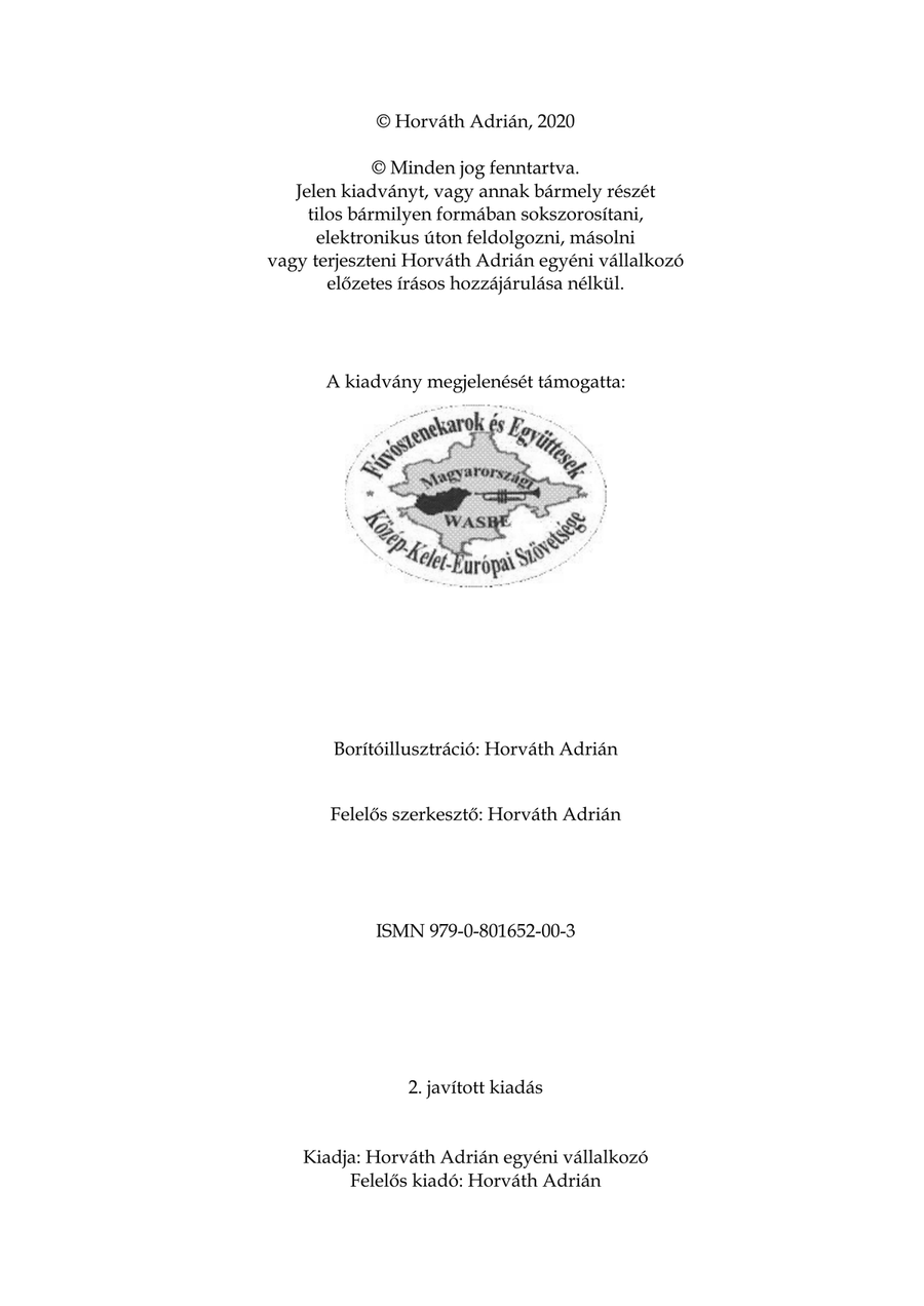 Indulókönyv 2020 - Partitúra I. kötet - Score Only Concert Band scores gallery preview page 4
