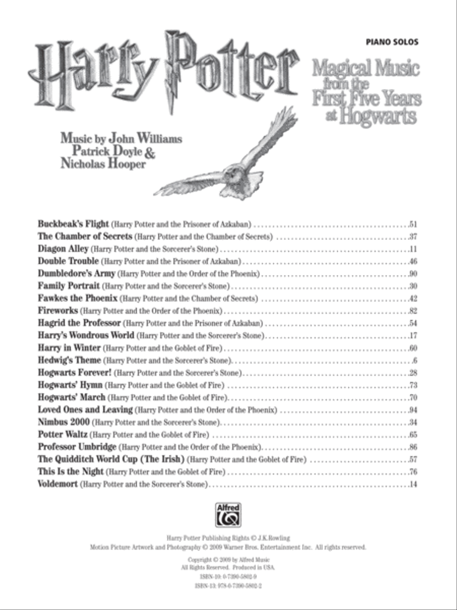 Harry Potter Musical Magic -- The First Five Years Piano Solo scores gallery preview page 2