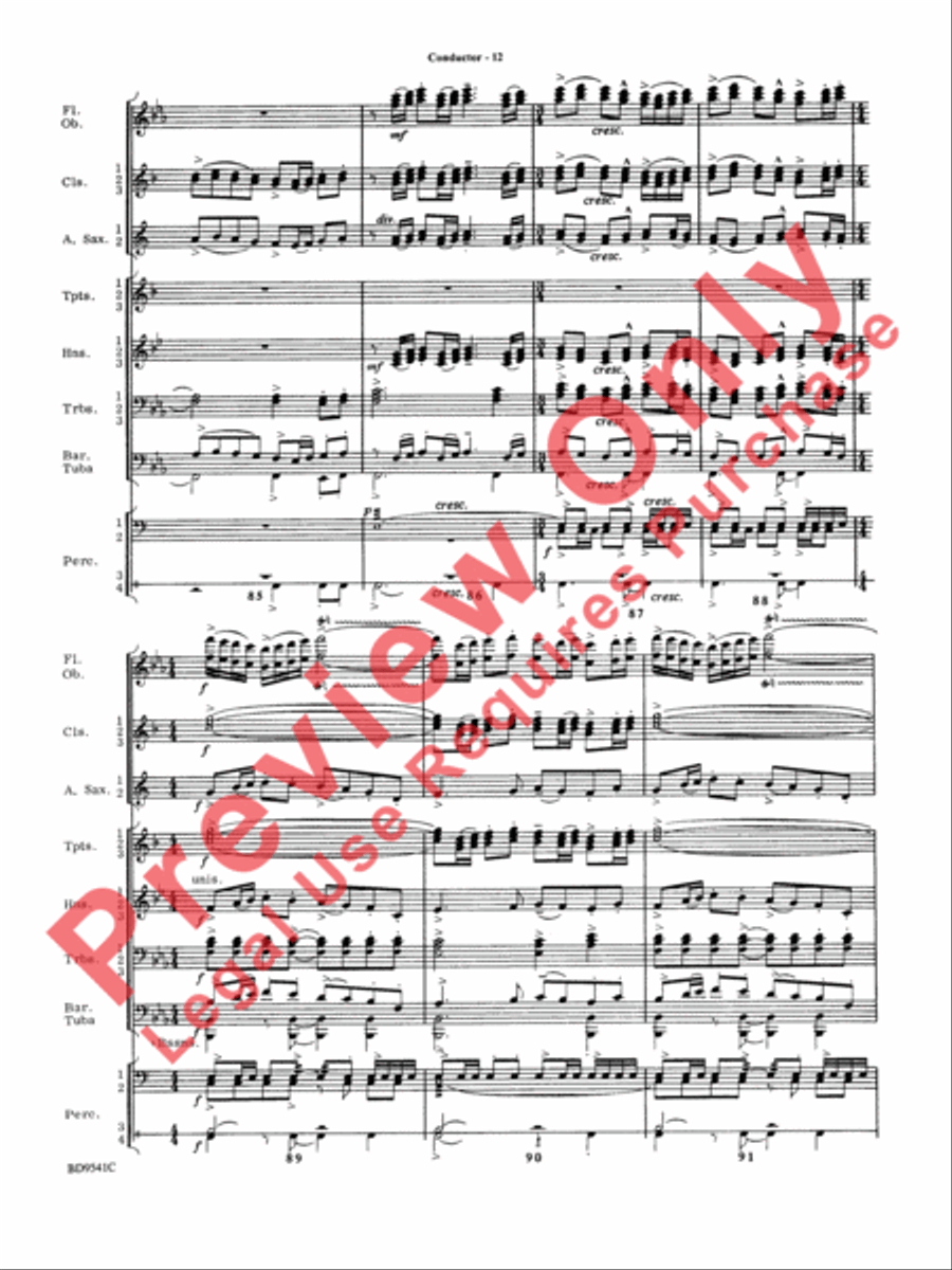 Alvamar Overture Concert Band scores gallery preview page 14
