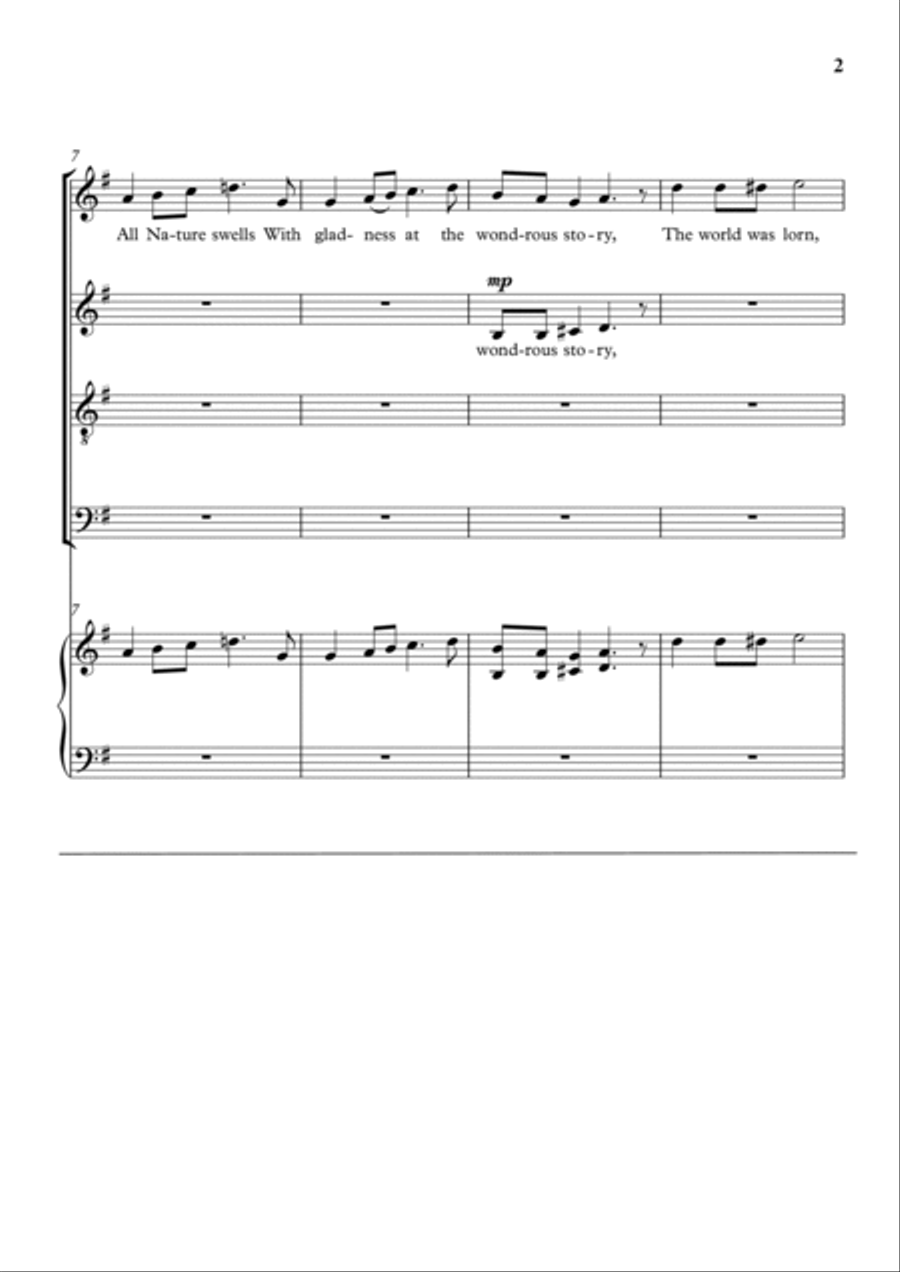 Ring Out, Ye Bells! 4-Part scores gallery preview page 3