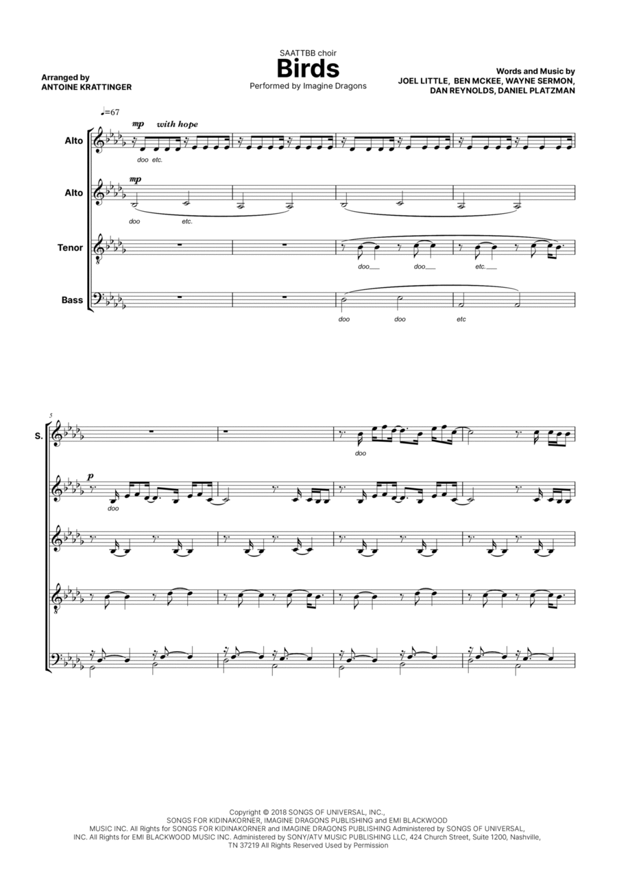 Birds Divisi scores gallery preview page 1